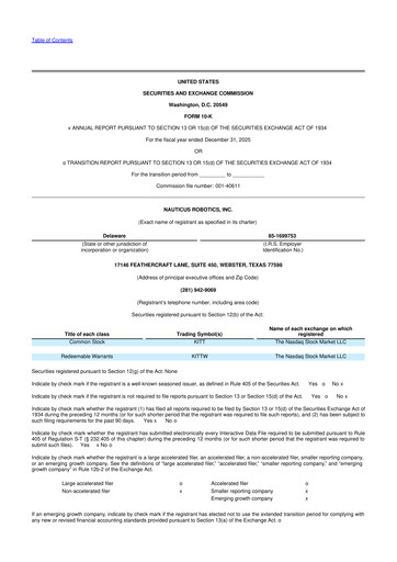 Thumbnail Nauticus Robotics 10-K Annual Report 