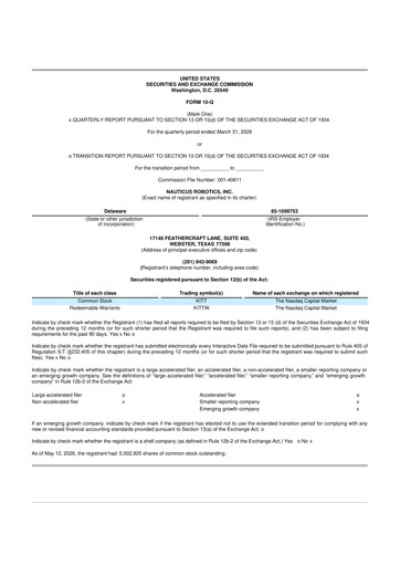 Thumbnail Nauticus Robotics 10-Q Quarterly Report FY2026 