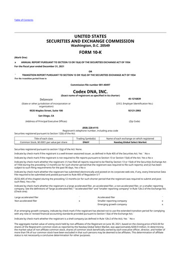 Miniature Telesis Bio 10-K Rapport annuel 2021