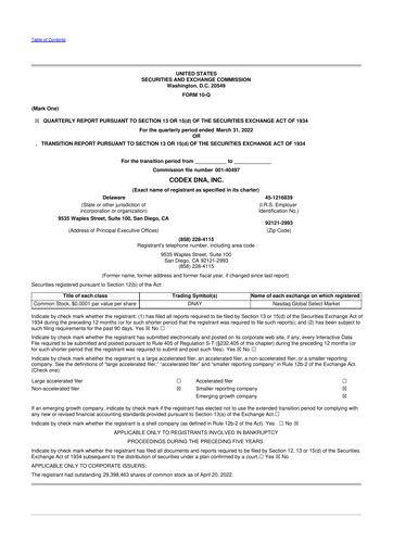 Thumbnail Telesis Bio 10-Q Quarterly Report FY2022 