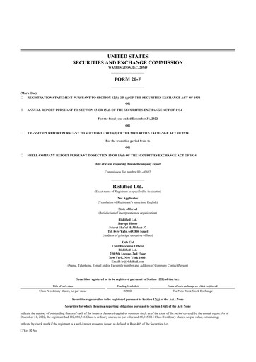 Thumbnail Riskified 20-F Annual Report 2022