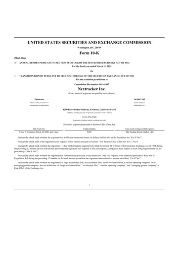 Vorschaubild Nextracker 10-K Jahresbericht 2025