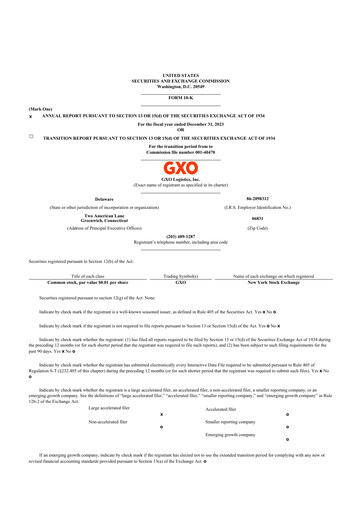 Thumbnail GXO Logistics 10-K Annual Report 2023