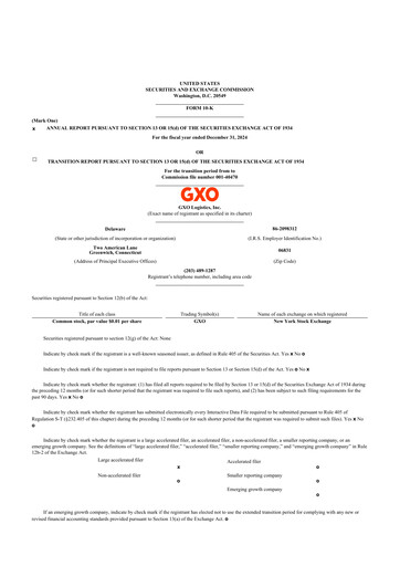 Thumbnail GXO Logistics 10-K Annual Report 2024