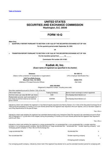Miniature Kodiak AI 10-Q Rapport trimestriel 2025 