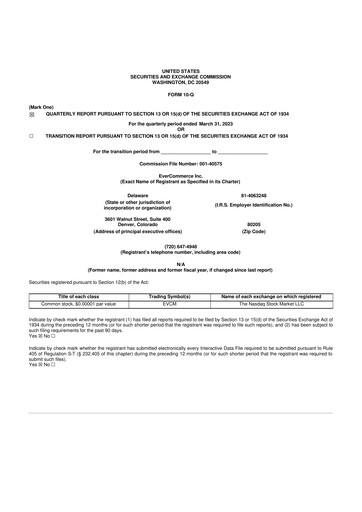 Thumbnail EverCommerce 10-Q Quarterly Report FY2023 