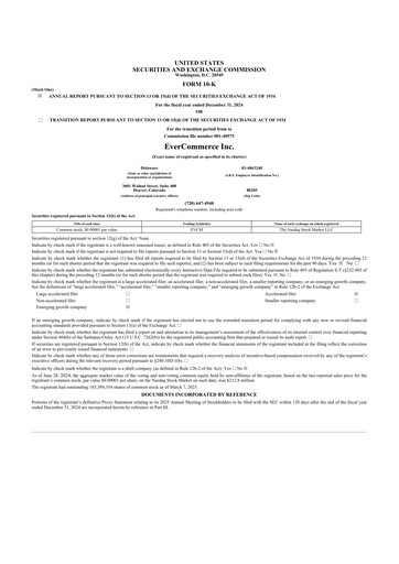 Thumbnail EverCommerce 10-K Annual Report 2024