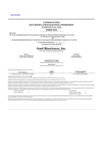 Vorschaubild Senti Biosciences 10-K Jahresbericht 2023