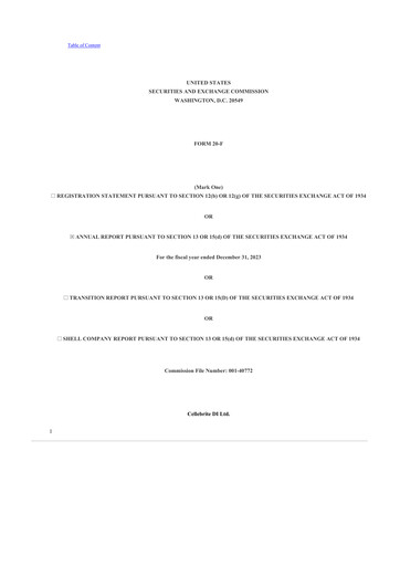 Thumbnail Cellebrite 20-F Annual Report 2022