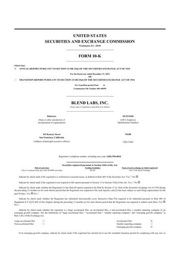 Miniature Blend Labs 10-K Rapport annuel 2023