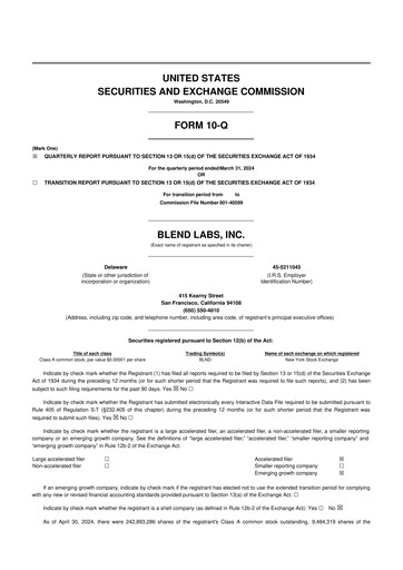 Thumbnail Blend Labs 10-Q Quarterly Report FY2024 