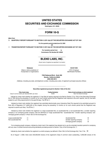 Thumbnail Blend Labs 10-Q Quarterly Report FY2026 