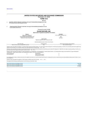 Thumbnail CLEAR Secure 10-Q Quarterly Report FY2023 