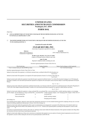 Thumbnail CLEAR Secure 10-K Annual Report 2023