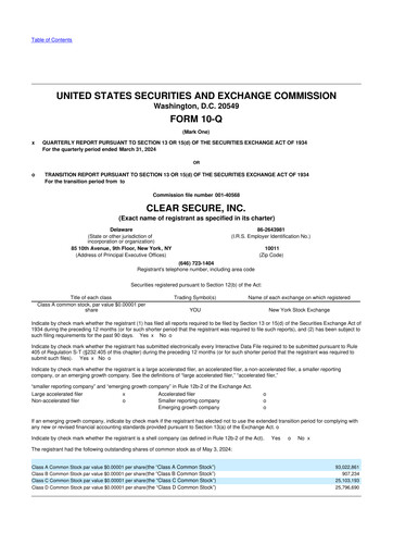 Thumbnail CLEAR Secure 10-Q Quarterly Report FY2024 