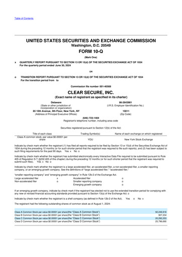 Thumbnail CLEAR Secure 10-Q Quarterly Report FY2024 