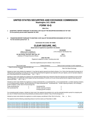 Thumbnail CLEAR Secure 10-Q Quarterly Report FY2025 