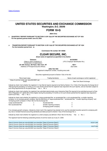 Thumbnail CLEAR Secure 10-Q Quarterly Report FY2026 