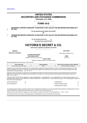 Thumbnail Victoria's Secret & Co 10-Q Quarterly Report FY2023 
