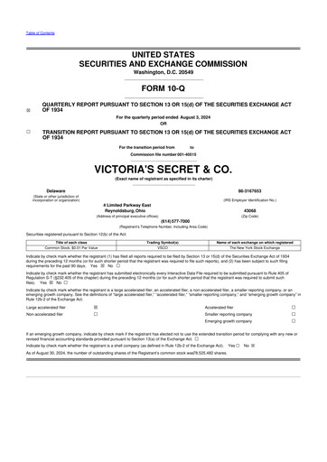 Thumbnail Victoria's Secret & Co 10-Q Quarterly Report FY2024 