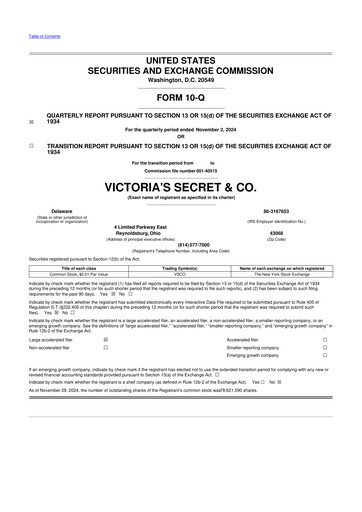 Thumbnail Victoria's Secret & Co 10-Q Quarterly Report FY2024 