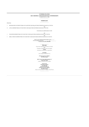 Thumbnail Dole PLC 20-F Annual Report 2023