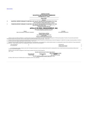 Thumbnail Apollo Global Management
 10-Q Quarterly Report FY2022 