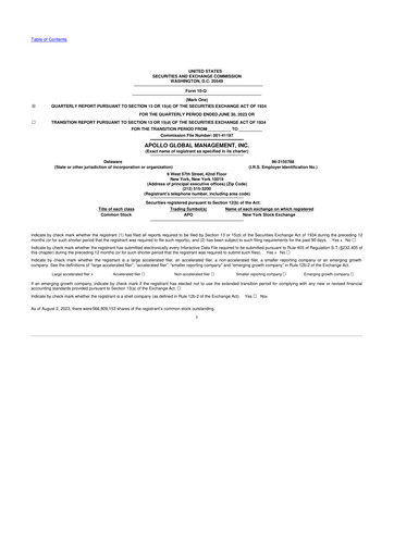 Thumbnail Apollo Global Management
 10-Q Quarterly Report FY2023 