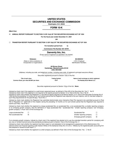 Thumbnail 2seventy bio 10-K Annual Report 2021