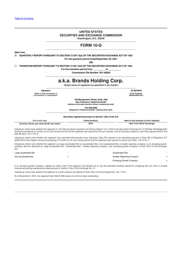 Vorschaubild a.k.a. Brands 10-Q Quartalsbericht 2021 