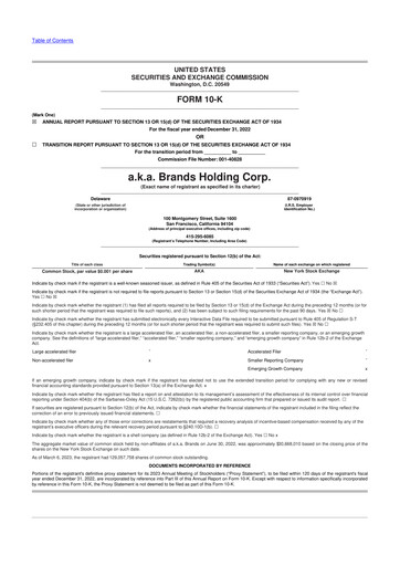 Vorschaubild a.k.a. Brands 10-K Jahresbericht 2022