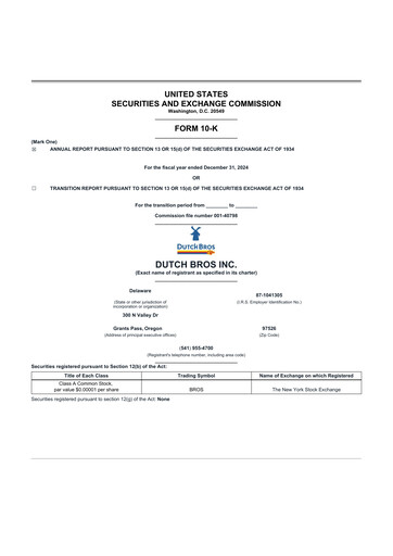 Vorschaubild Dutch Bros 10-K Jahresbericht 2024