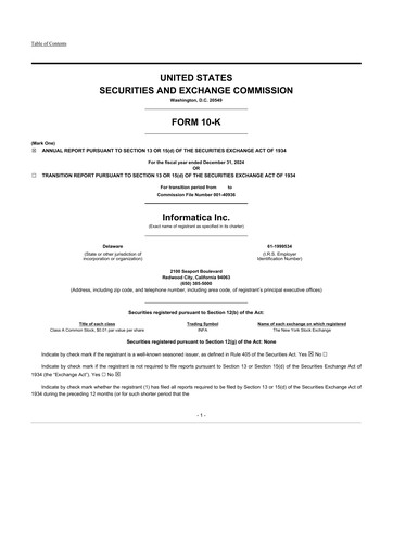 Vorschaubild Informatica 10-K Jahresbericht 2024
