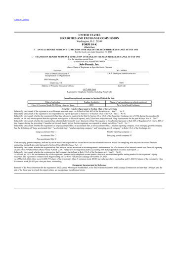 Thumbnail Solo Brands 10-K Annual Report 2021