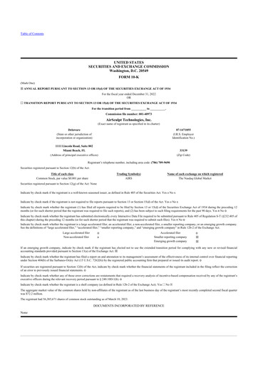 Thumbnail AirSculpt Technologies 10-K Annual Report 2022