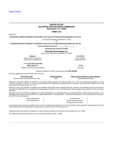 Vorschaubild AirSculpt Technologies 10-Q Quartalsbericht 2023 