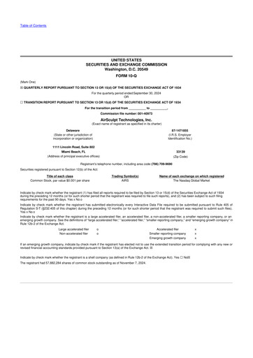 Vorschaubild AirSculpt Technologies 10-Q Quartalsbericht 2024 