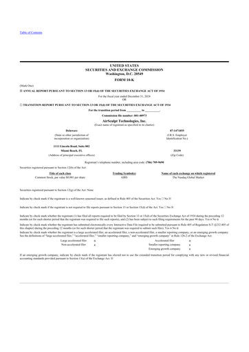 Thumbnail AirSculpt Technologies 10-K Annual Report 2024