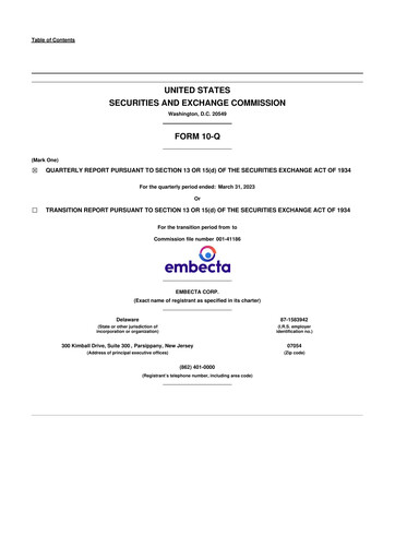 Thumbnail Embecta 10-Q Quarterly Report FY2023 