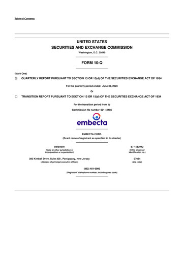 Thumbnail Embecta 10-Q Quarterly Report FY2023 