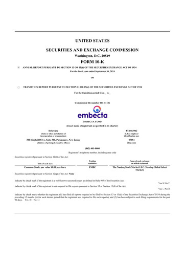 Thumbnail Embecta 10-K Annual Report 2024