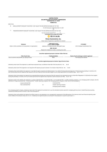 Thumbnail Rivian 10-K Annual Report 2021