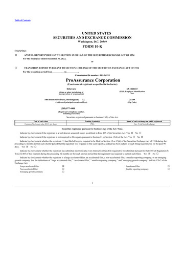 Thumbnail ProAssurance 10-K Annual Report 2023