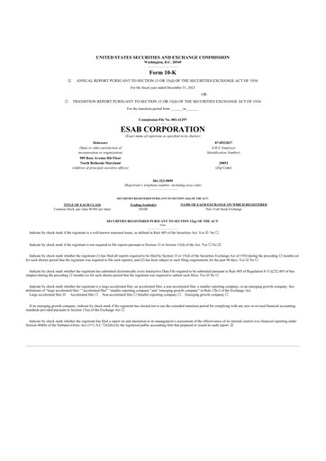 Thumbnail ESAB 10-K Annual Report 2023