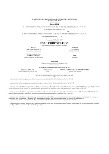 Thumbnail ESAB 10-K Annual Report 2024