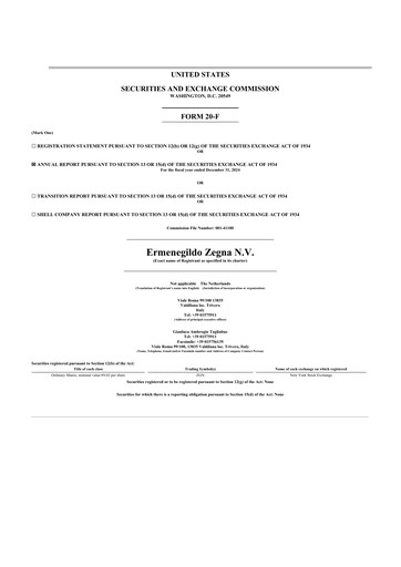 Thumbnail Ermenegildo Zegna 20-F Annual Report 2024