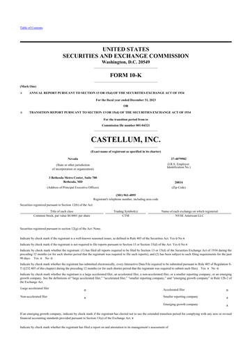 Thumbnail Castellum 10-K Annual Report 2023
