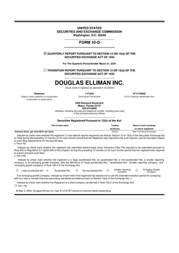 Thumbnail Douglas Elliman 10-Q Quarterly Report FY2024 