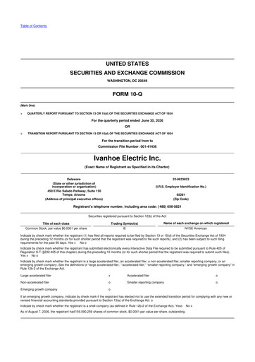 Thumbnail Ivanhoe Electric 10-Q Quarterly Report FY2026 