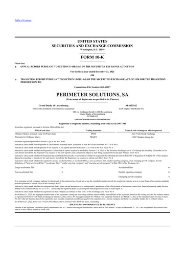 Thumbnail Perimeter Solutions 10-K Annual Report 2021